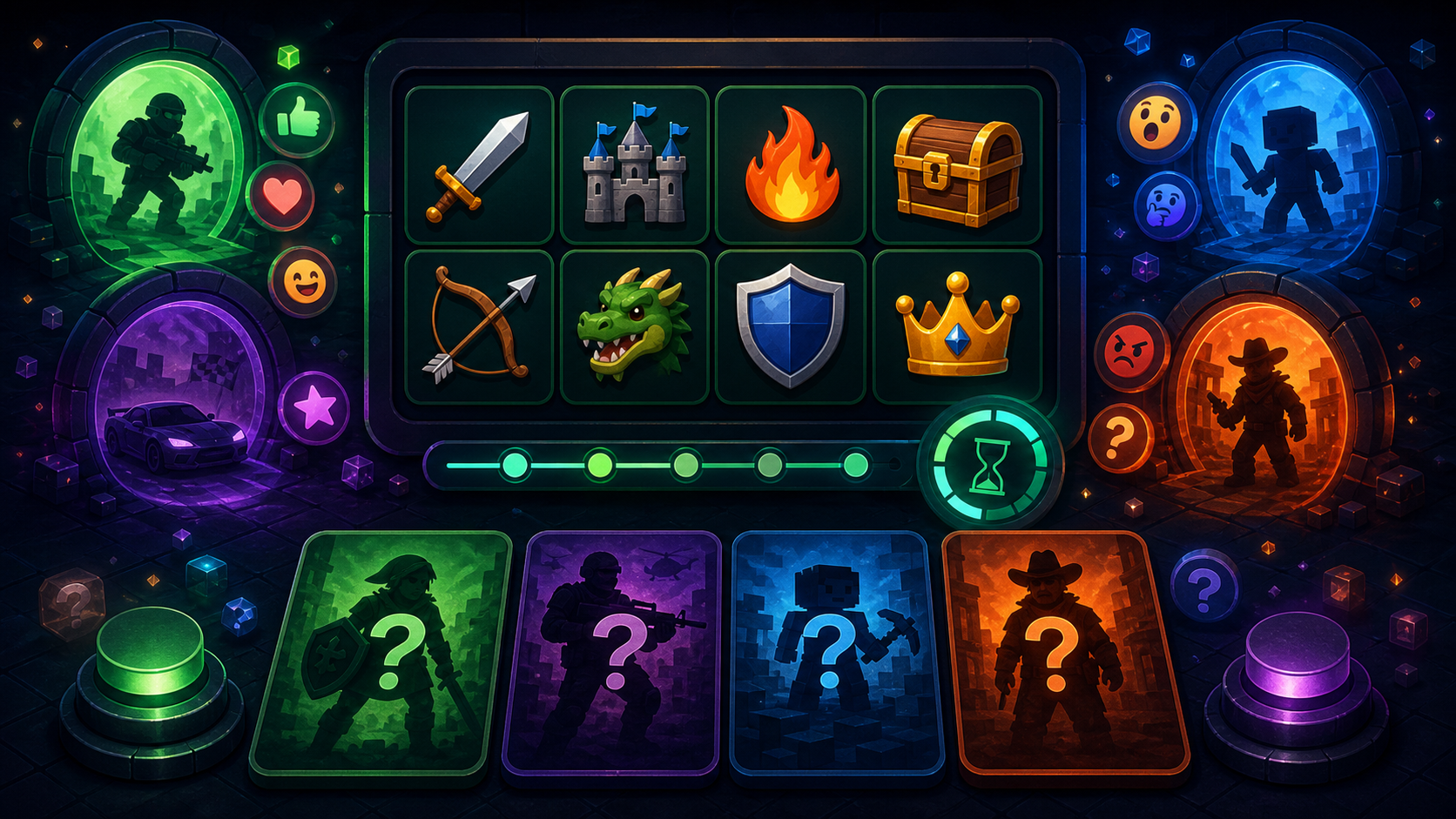 Site-original editorial guide cover for Guess the Game by Emoji. No copied screenshot, logo, UI, storefront image, or promotional art.